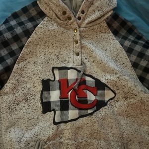 Limited Edition, Chiefs Hoodie, Picnic Pattern Print on the Sleeves.
